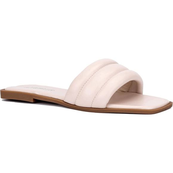 Olivia Miller Shoes - Olivia Miller Women’s Fashion Ladies Shoes PU Leather Quilted Puff Wide Strap 10